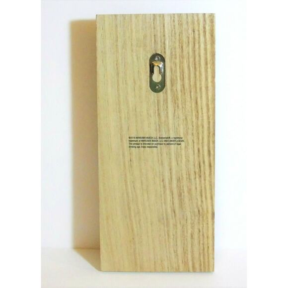 Iron BEER BOTTLE OPENER Budweiser Clydesdales Horse Shoe On Wood Wall Plaque 11" - Picture 4 of 6